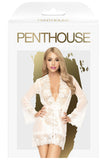 Penthouse Sweet Retreat White Kimono - Angel Lingerie UK