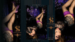 Ballerina 501 Hold Ups Stockings Black Purple - Angel Lingerie UK