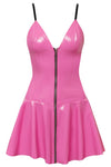 Black Level Pink Vinyl Dress - Angel Lingerie UK