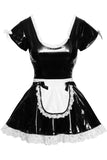 Black Level Vinyl French Maid Costume - Angel Lingerie UK