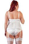 Cottelli Curves White Cami Suspender Basque (L, XL, 2XL) - Angel Lingerie UK