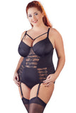 Cottelli Curves Plus Size Body with Suspenders (L) - Angel Lingerie UK