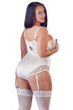 Cottelli Curves White Suspender Body - Angel Lingerie UK