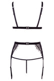 Cottelli Lingerie Eyelash Suspender Set (XL) - Angel Lingerie UK
