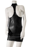 Guilty Pleasure Datex Black Collared Exposure Dress - Angel Lingerie UK