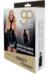 Guilty Pleasure Datex Black Collared Exposure Dress - Angel Lingerie UK