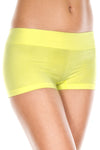 Music Legs Stretched Booty Shorts Neon Yellow - Angel Lingerie UK