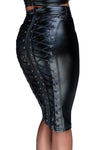 Noir Handmade Knee-Length Laced Skirt - Angel Lingerie UK