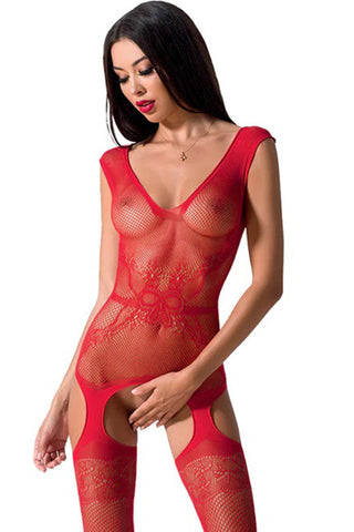 Passion Bodystocking BS062 Red - Angel Lingerie UK