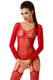Passion BS055 Bodystocking Red - Angel Lingerie UK