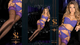 Ballerina 495 Hold Ups Stockings Purple - Angel Lingerie UK