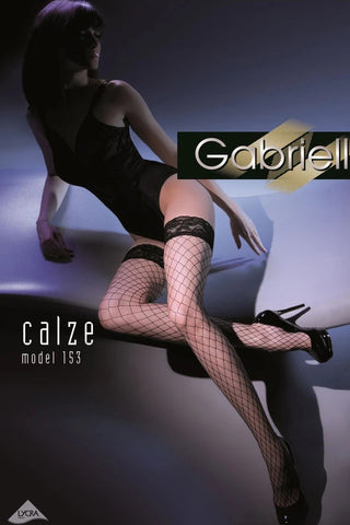 Gabriella Kabaretta Calze Hold Ups Stockings 153-222 - Angel Lingerie UK