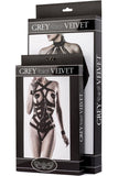 Grey Velvet 2-piece Harness Set - Angel Lingerie UK