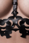 Grey Velvet Harness Erotic Set - Angel Lingerie UK