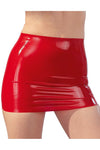 LATE-X Red Latex Mini Skirt - Angel Lingerie UK
