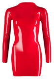 LATE-X Latex Mini Dress Red - Angel Lingerie UK