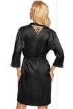 Irall Mallory Dressing Gown Black - Angel Lingerie UK