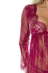 Provocative 7046 Elegant Robe Wine - Angel Lingerie UK