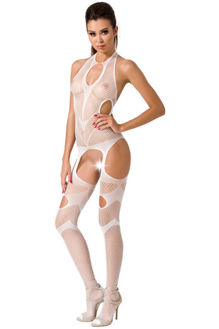 Passion BS053 Bodystocking White - Angel Lingerie UK