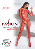 Passion Bodystocking BS068 Red - Angel Lingerie UK