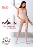 Passion Bodystocking BS069 White - Angel Lingerie UK