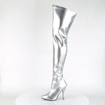 Pleaser SEDUCE 3000 Boots Silver - Angel Lingerie UK