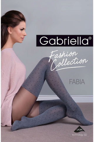 Gabriella Fabia Tights Melange/Grey - Angel Lingerie UK