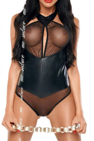 Me Seduce Imane Bodysuit Black - Angel Lingerie UK