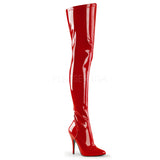 Pleaser SEDUCE 3000 Boots Red - Angel Lingerie UK